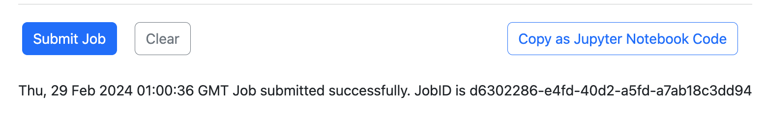 Submit Success Notification