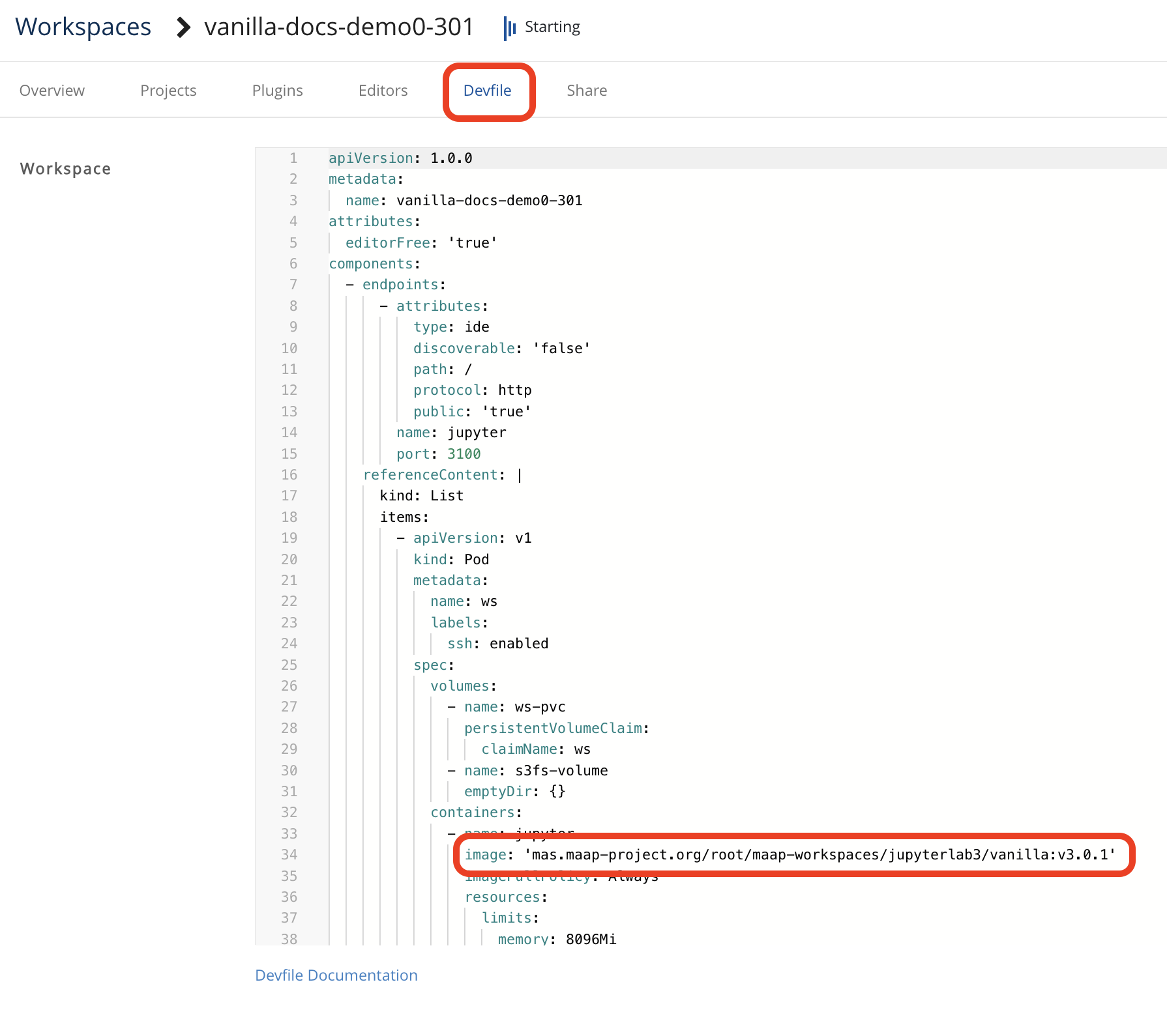 Update the version of image you are using