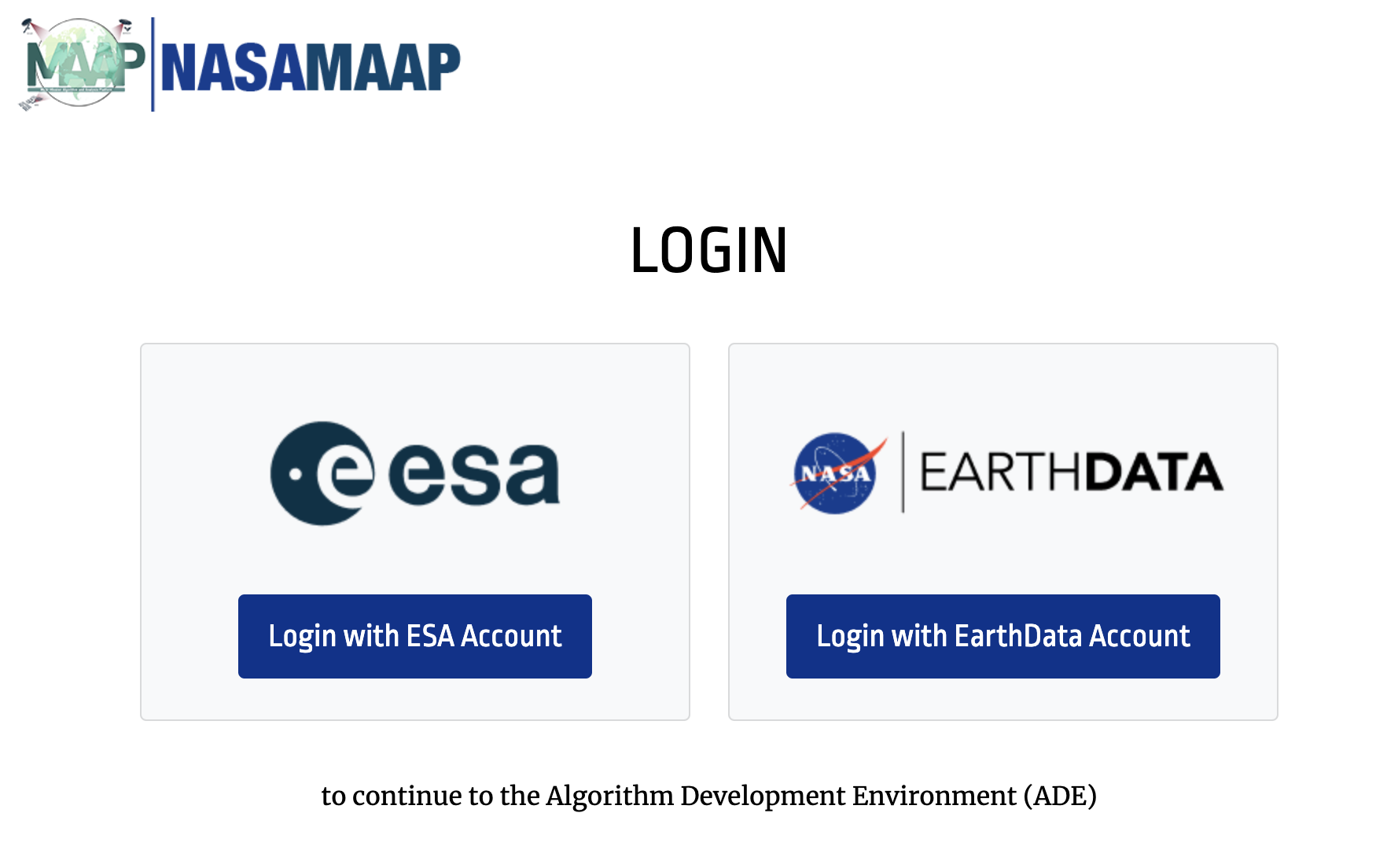MAAP Project log in