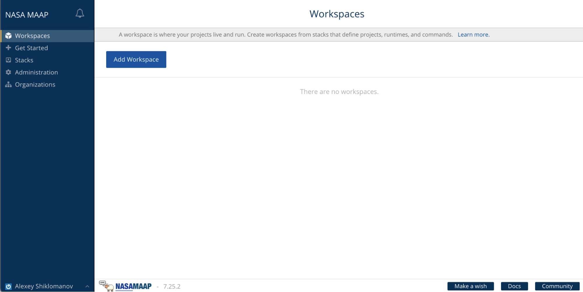 MAAP Jupyter logging in