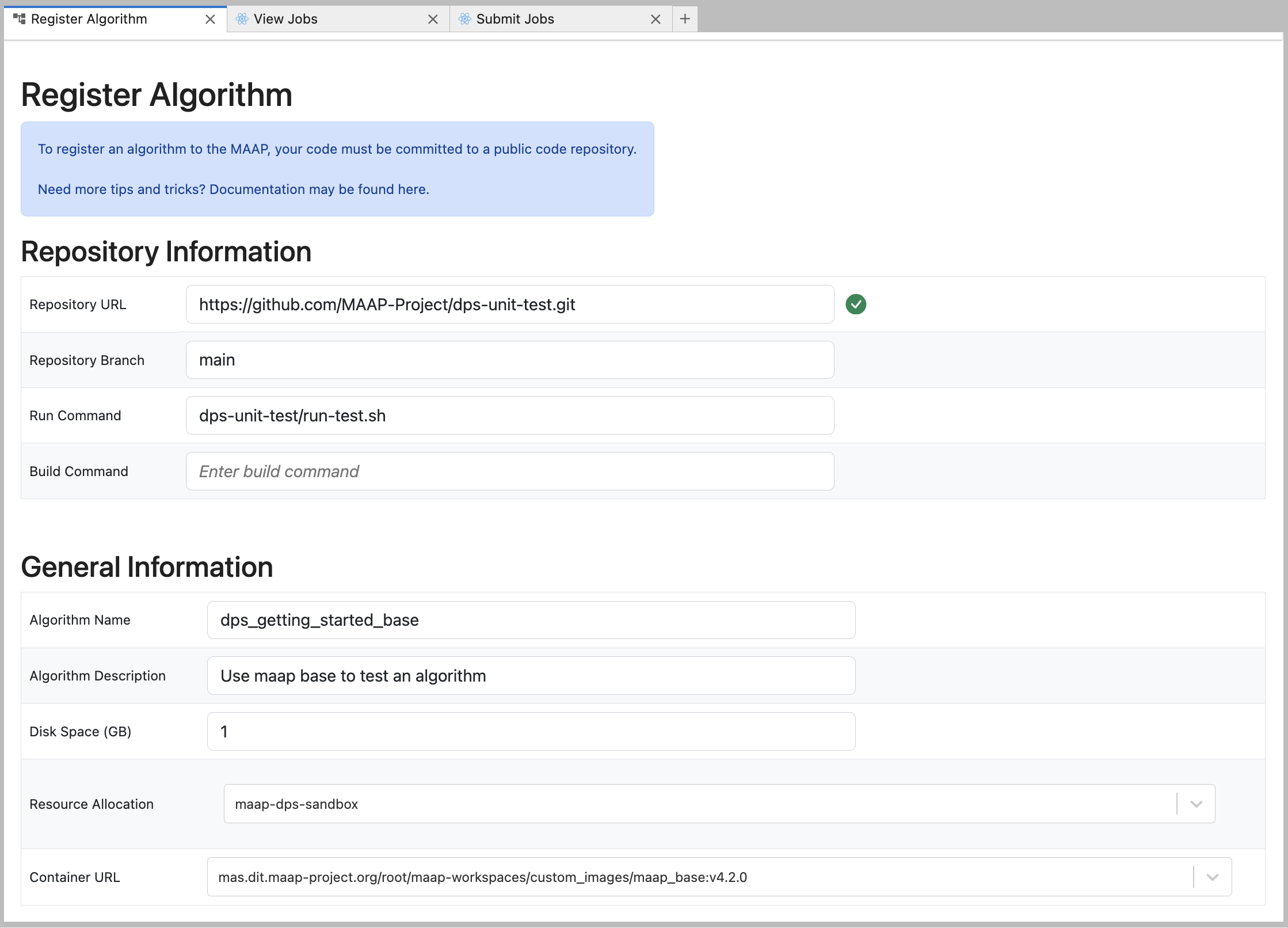 Register Algorithm general information