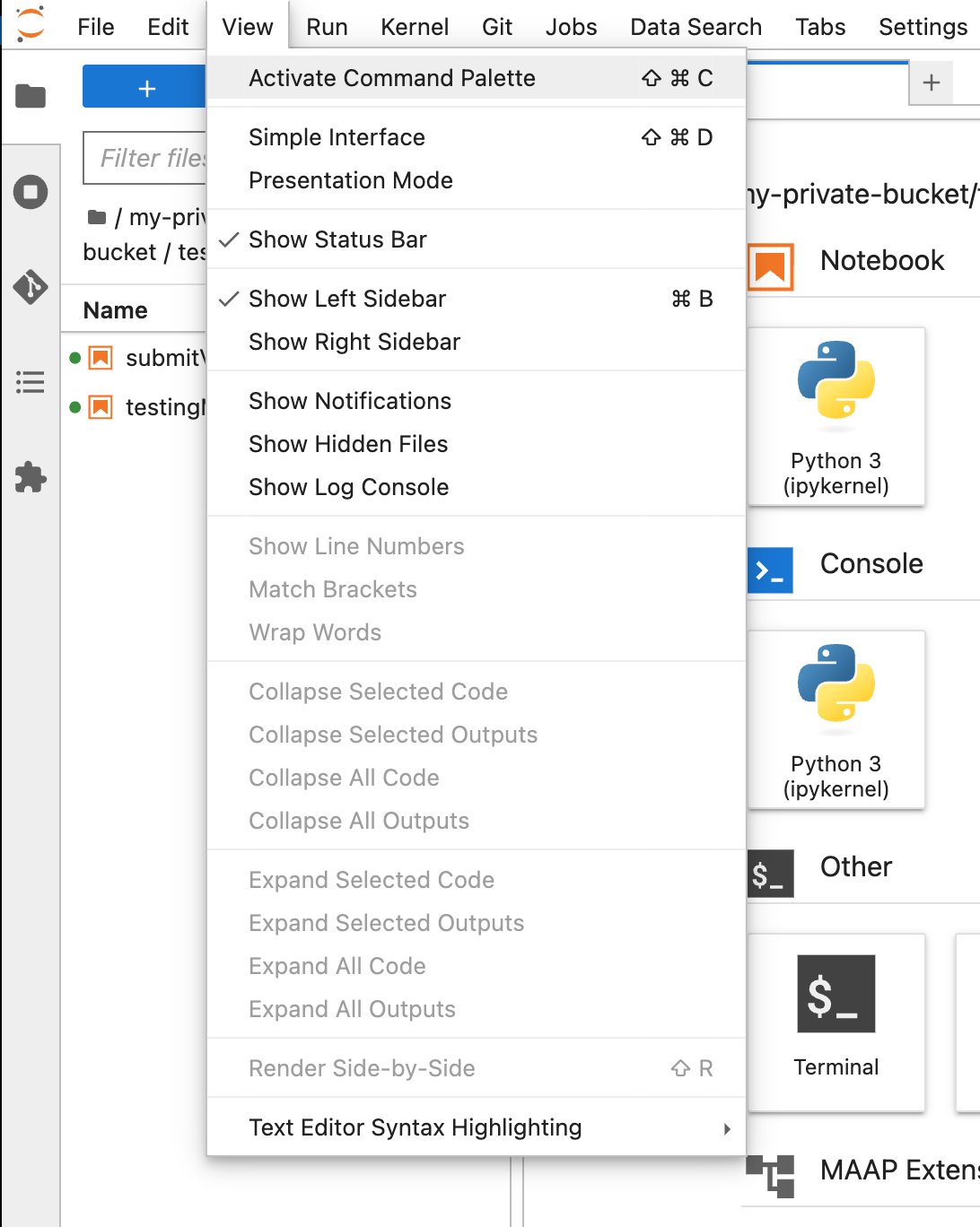 ssh workspace step 1