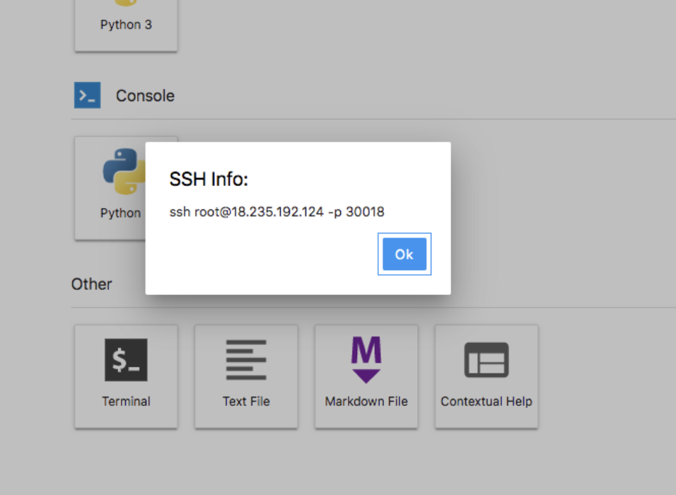 ssh workspace step 3
