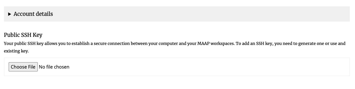 SSH Key Upload