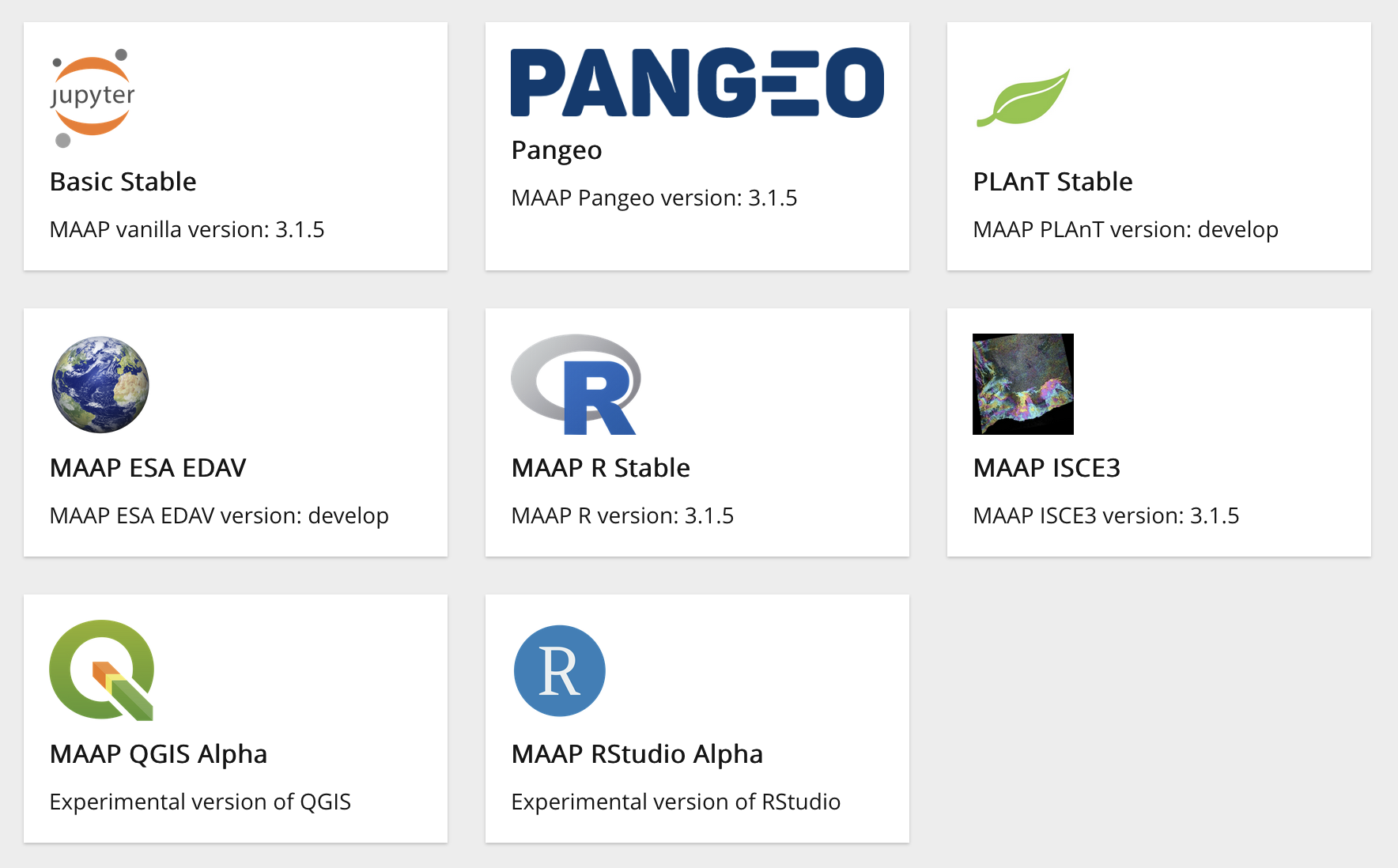 Workspace image options