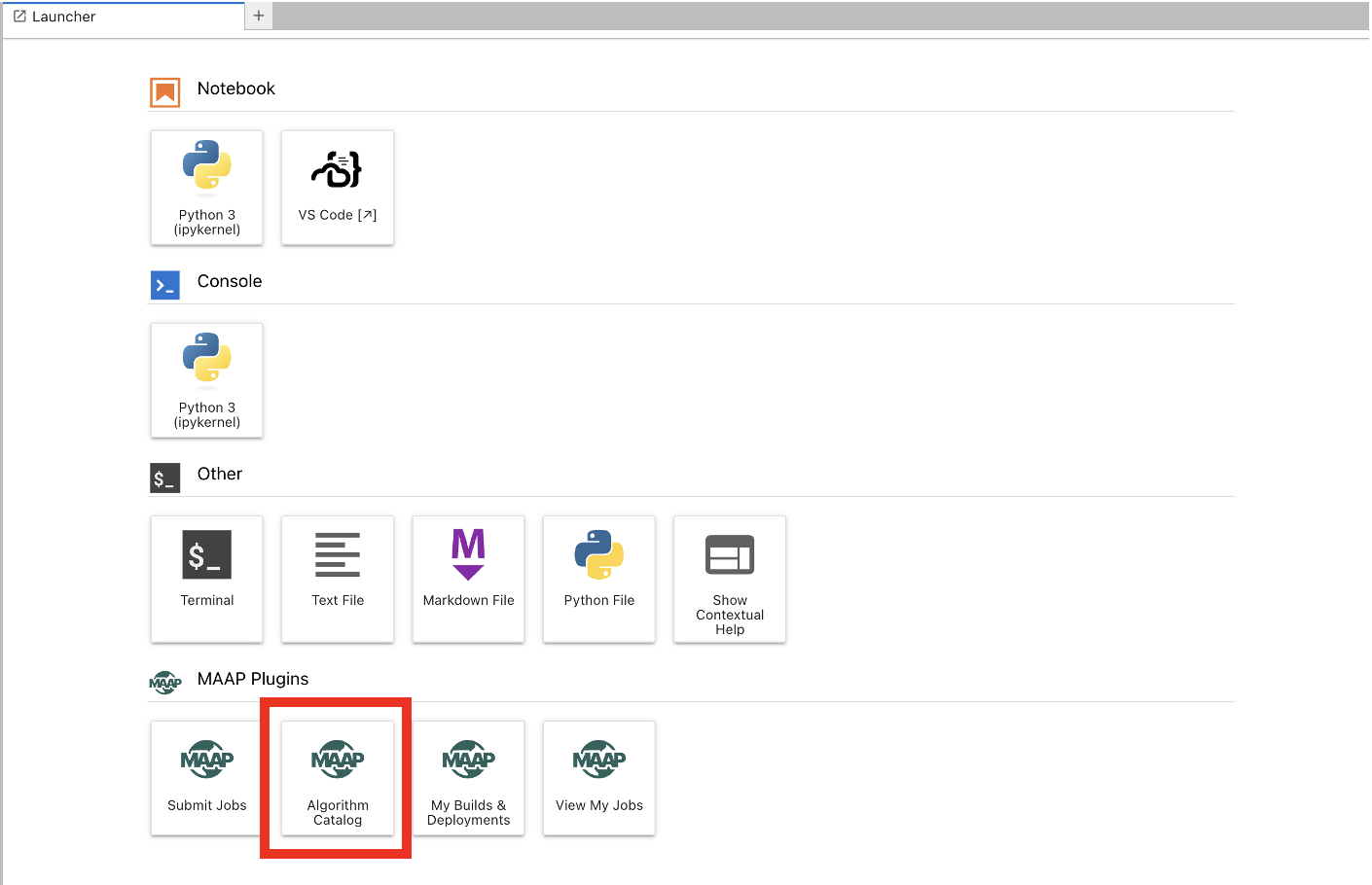 Register Algorithm tool in Launcher