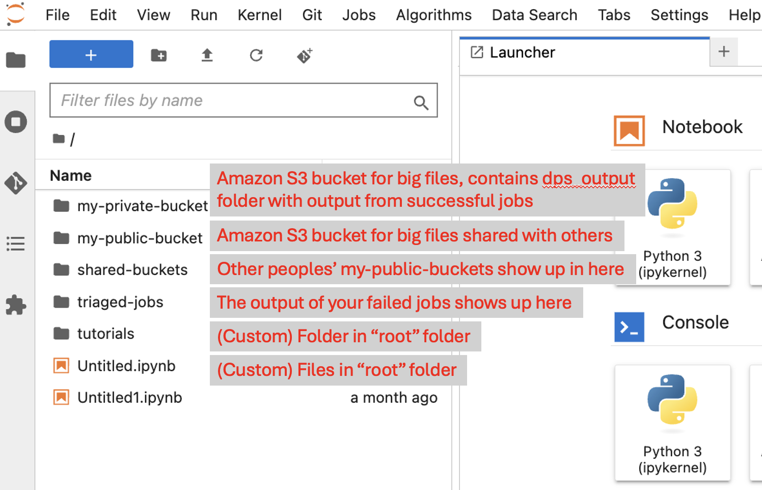 Jupyter annotated folders
